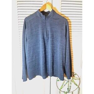 XL Greg Norman Men's Blue Quarter Zip Long Sleeve Athletic Shirt
